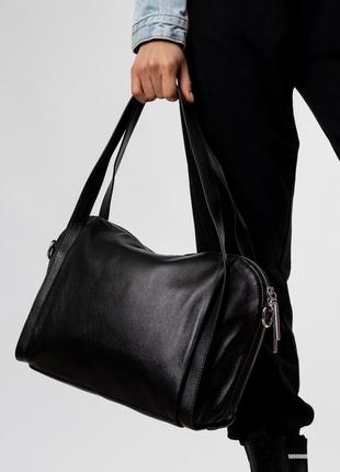 Сумка жіноча чорна шкіряна 6737 s