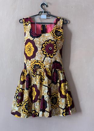 Сукня плаття шите в ательє для тендітної дівчини розмір xxs xs в квіти