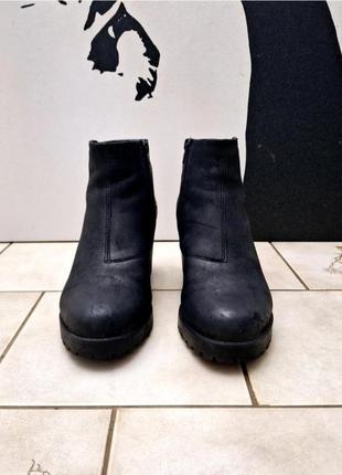 Черные ботинки ботильоны vagabond, нубук, натуральные, кожа,5 фото