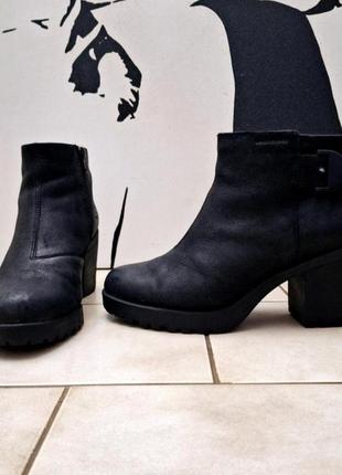 Черные ботинки ботильоны vagabond, нубук, натуральные, кожа,3 фото