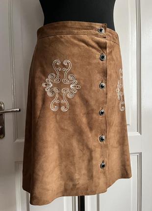 Натуральная замшевая юбка the kooples в стиле sandro2 фото