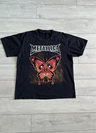 Футболка metallica butterfly vintage merch l металіка металлика мерч