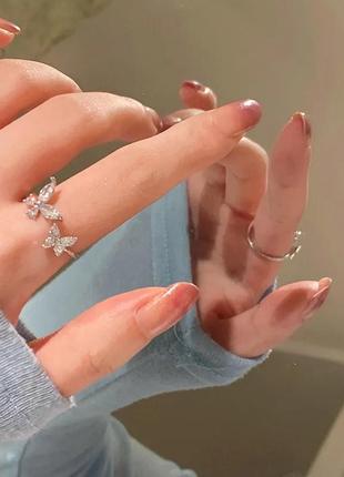 Кольцо бабочки колечко