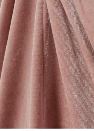 Розовое велюровое платье от h&amp;m3 фото