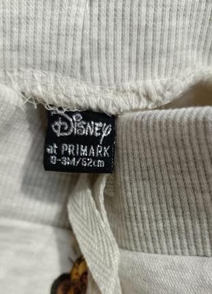 Нові тепленькі штани - джогери disney ( primark ) для малюка 0-3 місяці з  м'якого флісу з  disney-принтом2 фото