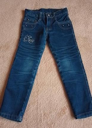Теплые джинсы на девочку