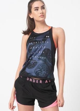 Женская майка компрессионная tank under armour андер армор спортивная беговая для спорта зала бега фитнеса футболка топ top бра bra бюстгальтер nike