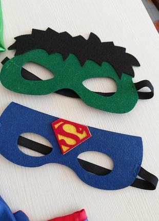 Superman and hulk. накидка та маска супергероїв4 фото