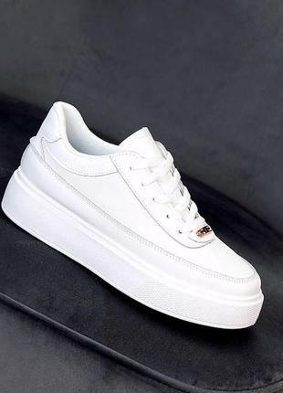 Натуральні шкіряні білі стильні кросівки черевики кеди сліпони мокасини туфлі натуральна шкіра жіночі
