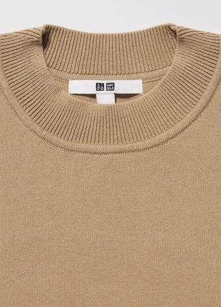 Мягкий хлопковый свитер с круглым вырезом uniqlo3 фото