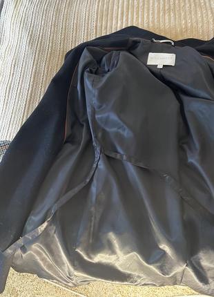 Пальто-халат с поясом черное6 фото