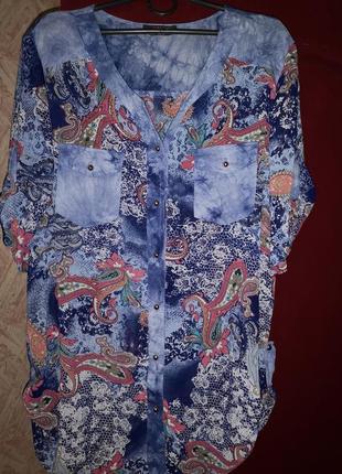 Моднявая блузка большой размер1 фото