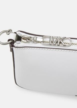 Сумка michael kors medium empire logo-lettering shoulder bag optic white6 фото