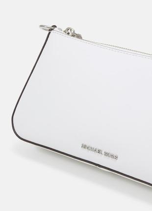 Сумка michael kors medium empire logo-lettering shoulder bag optic white9 фото