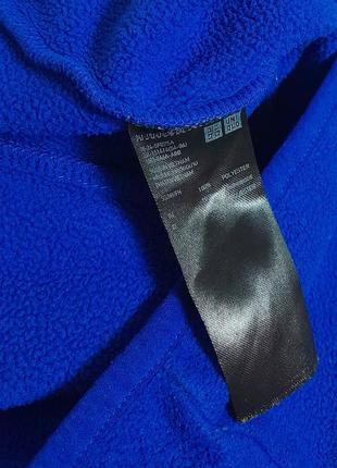 Красивая флисовая кофта на молнии синего цвета uniqlo made in vietnam, 💯 оригинал5 фото