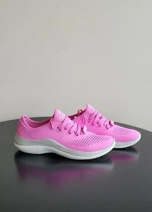 Крокс кросівки лайтрайд 360 пейсер рожеві crocs literide 360 pacer taffy pink2 фото