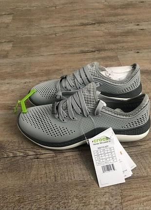 Крокс кроссовки лайтрайд пейсер 360 серые crocs literide 360 pacer light grey/slate grey