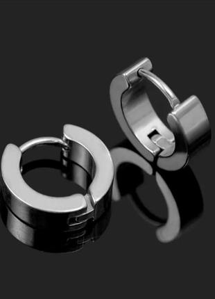 Маленькі сережки  конго кільця медична сталь круглі кульчики дитячі маленькі седичне срібло медзолото