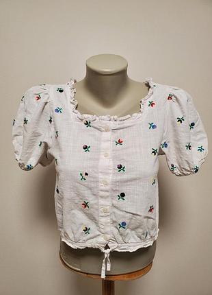 Красивая брендовая коттоновая блуза с вискозой