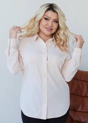 Класична жіноча сорочка коттонова рубашка