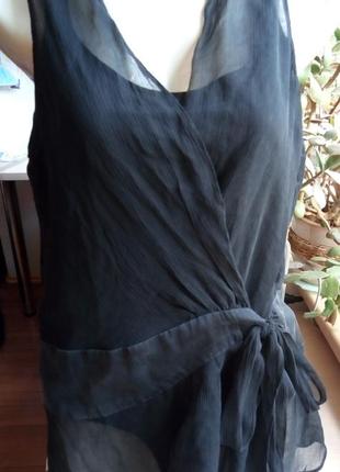 Блуза-боди 2 в 1 - очень оригинальная вещь атласное боди и шифоновая блуза