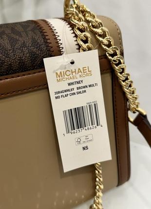 Сумка брендовая michael kors whitney medium flap кожа оригинал на подарок материнской/девочке5 фото