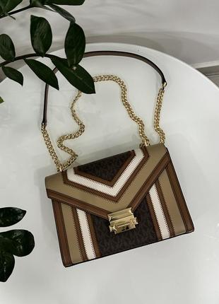 Сумка брендова michael kors whitney medium flap шкіра оригінал на подарунок дружині/дівчині1 фото