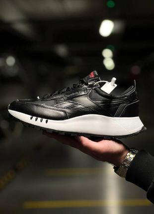 Кросівки reebok classic leather black white