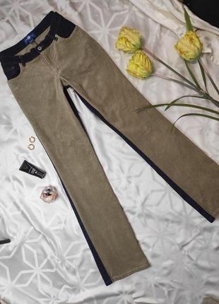 Комбинированные джинсы - клеш