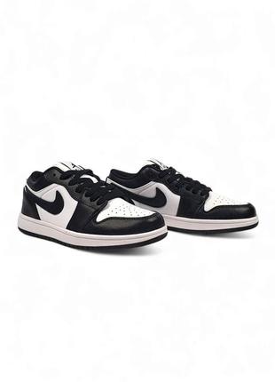 Кроссовки nike air jordan 1 low •white black•3 фото