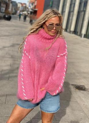 Базовий светр оверсайз з вовни альпака6 фото