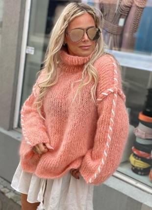 Базовий светр оверсайз з вовни альпака7 фото