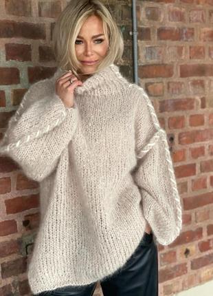 Базовий светр оверсайз з вовни альпака3 фото