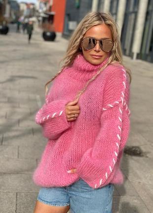 Базовий светр оверсайз з вовни альпака5 фото