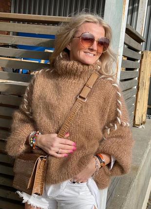 Базовий светр оверсайз з вовни альпака8 фото