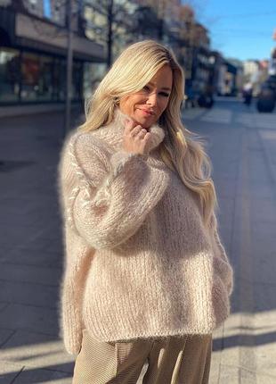 Базовий светр оверсайз з вовни альпака2 фото