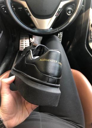 Alexander mcqueen black шикарні жіночі кросівки чорного кольору (36-40)😍3 фото