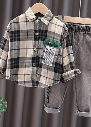 Костюм на девочку,джинсы+рубашка