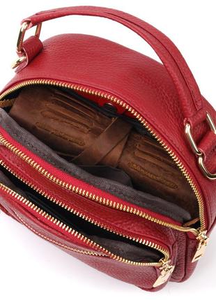 Стильная женская сумка vintage 20689 красная4 фото