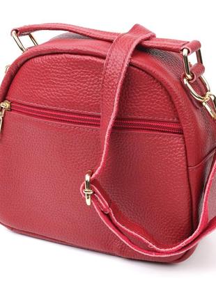 Стильная женская сумка vintage 20689 красная3 фото
