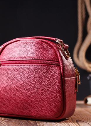 Стильная женская сумка vintage 20689 красная8 фото