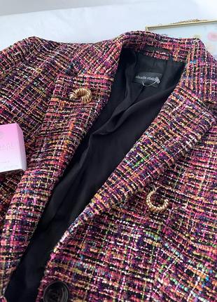 Твідовий піджак / різнокольоровий піджак / claudia strater / жакет