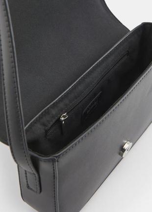 Сумка черная с ремешком сумочка на плечо с пряжкой3 фото