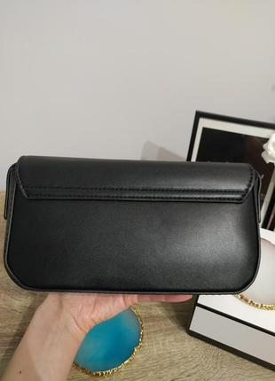 Сумка черная с ремешком сумочка на плечо с пряжкой7 фото