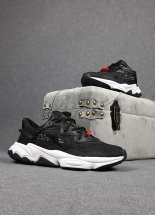 Чоловічі кросівки adidas ozweego tr чорні на білій знижка sale | smb