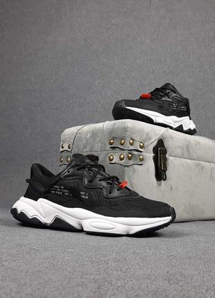 Мужские кроссовки adidas ozweego t черные на белой скидке benefits <unk> smb