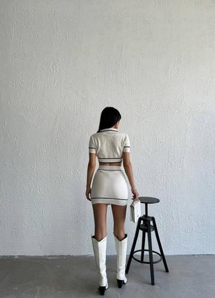Костюм кроп-топ и юбка в стиле зара3 фото