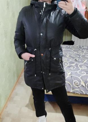 Куртка парка зима, утепленная, водонепроницаемый маиериал, размер м1 фото