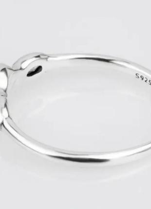 Серебрянное кольцо пандора листья жемчуг pandora3 фото