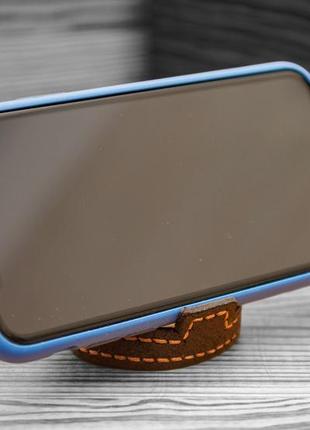 Браслет-підставка з натуральної шкіри для смартфона, телефону2 фото